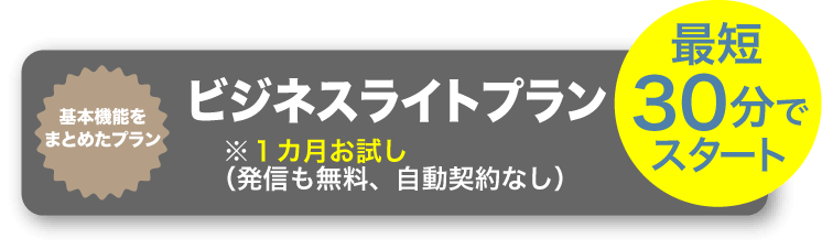 ビジネスライトプラン1ヶ月お試し　発信も無料、自動継続なし