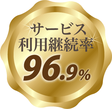 ・サービス利用継続率96.9%